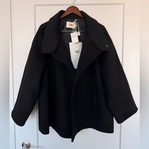 Women's Classic Black Pea Coat